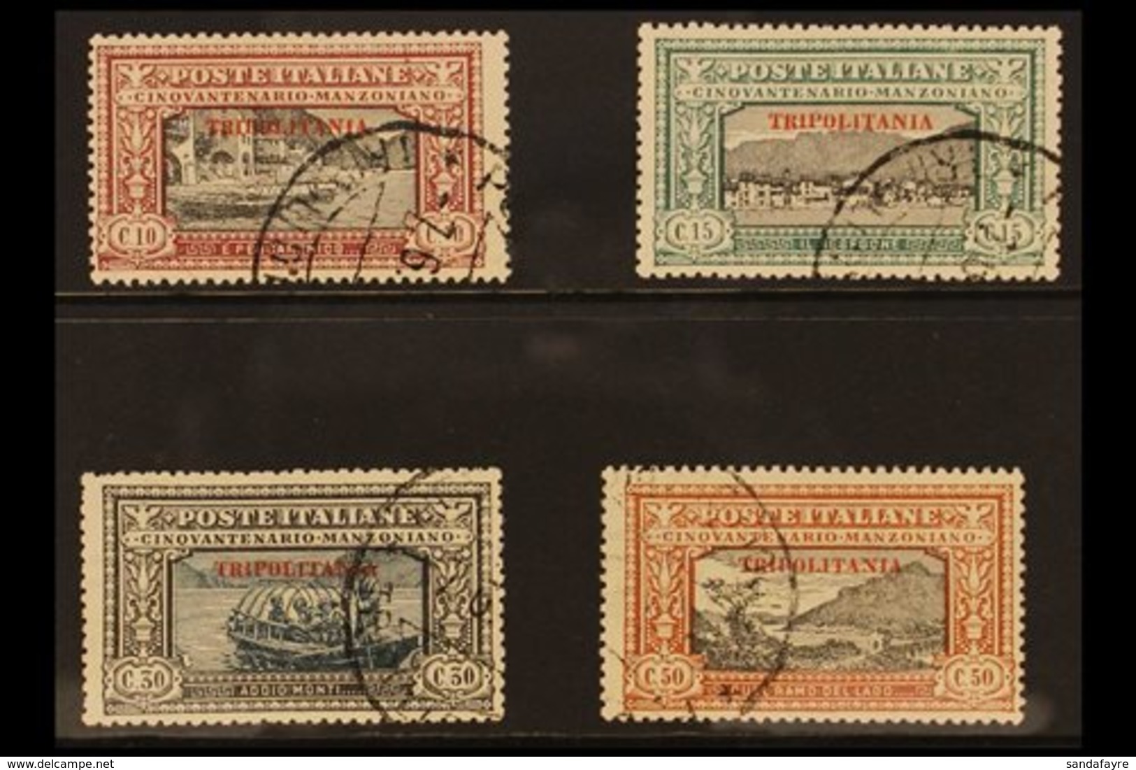 TRIPOLITANIA 1924 Manzoni Set To 50c (Sass. S. 3, SG 11/14), Fine Cds Used. (4 Stamps) For More Images, Please Visit Htt - Altri & Non Classificati