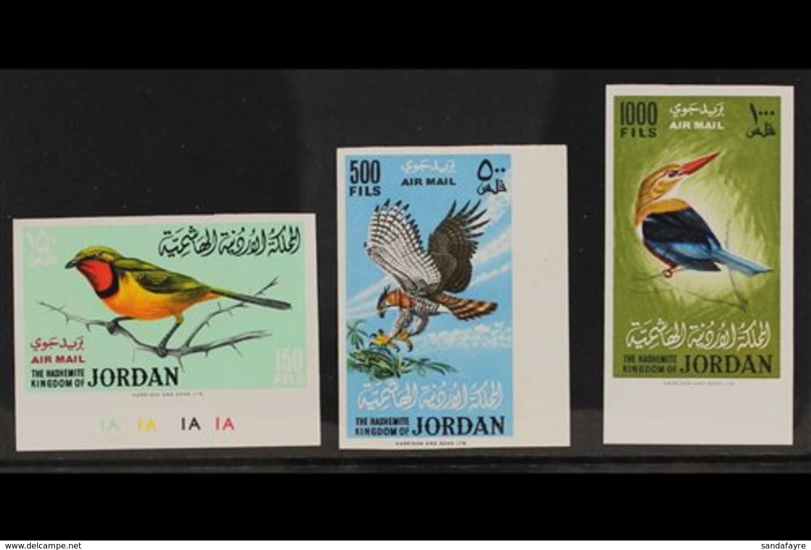 1964 Birds Airmail Set, IMPERF, SG 627/9, Superb Never Hinged Mint. (3 Stamps) For More Images, Please Visit Http://www. - Jordanien