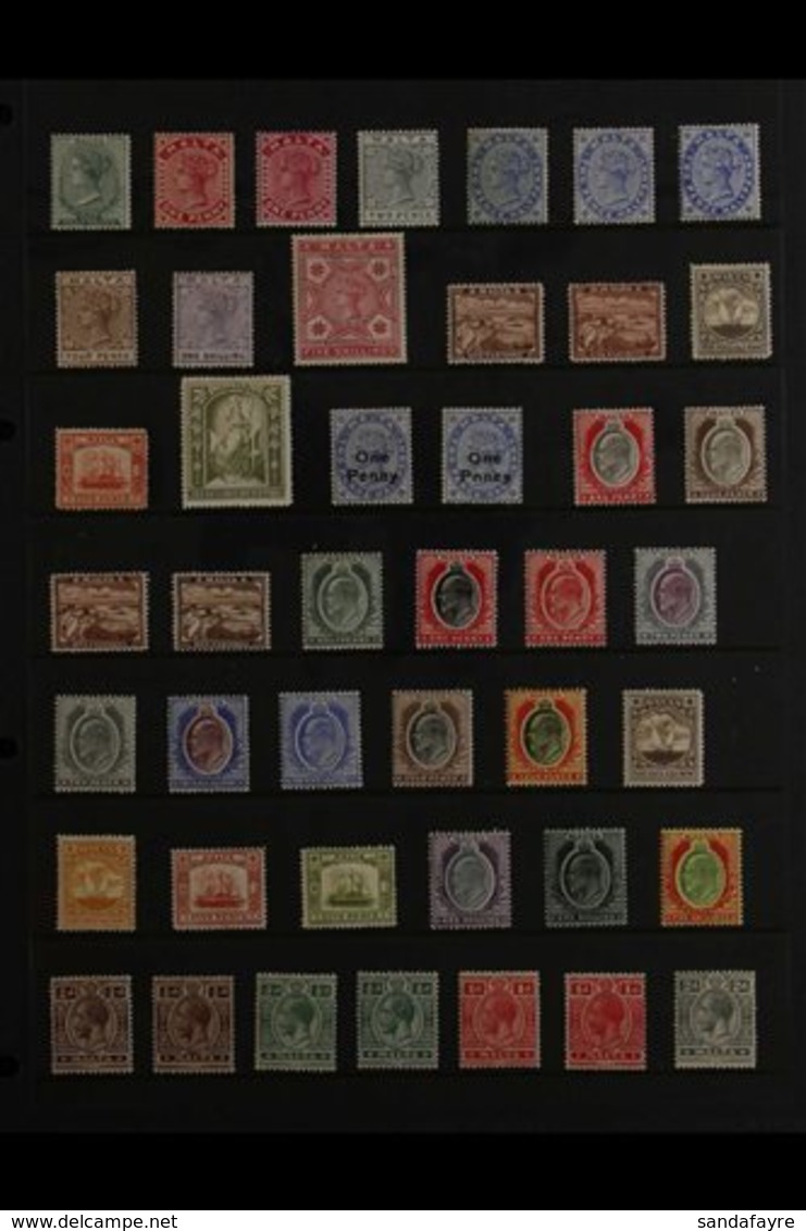 1885-1953 ALL DIFFERENT MINT COLLECTION Fresh And Attractive, With A High Level Of Completion For The Period. Note 1885- - Malte (...-1964)