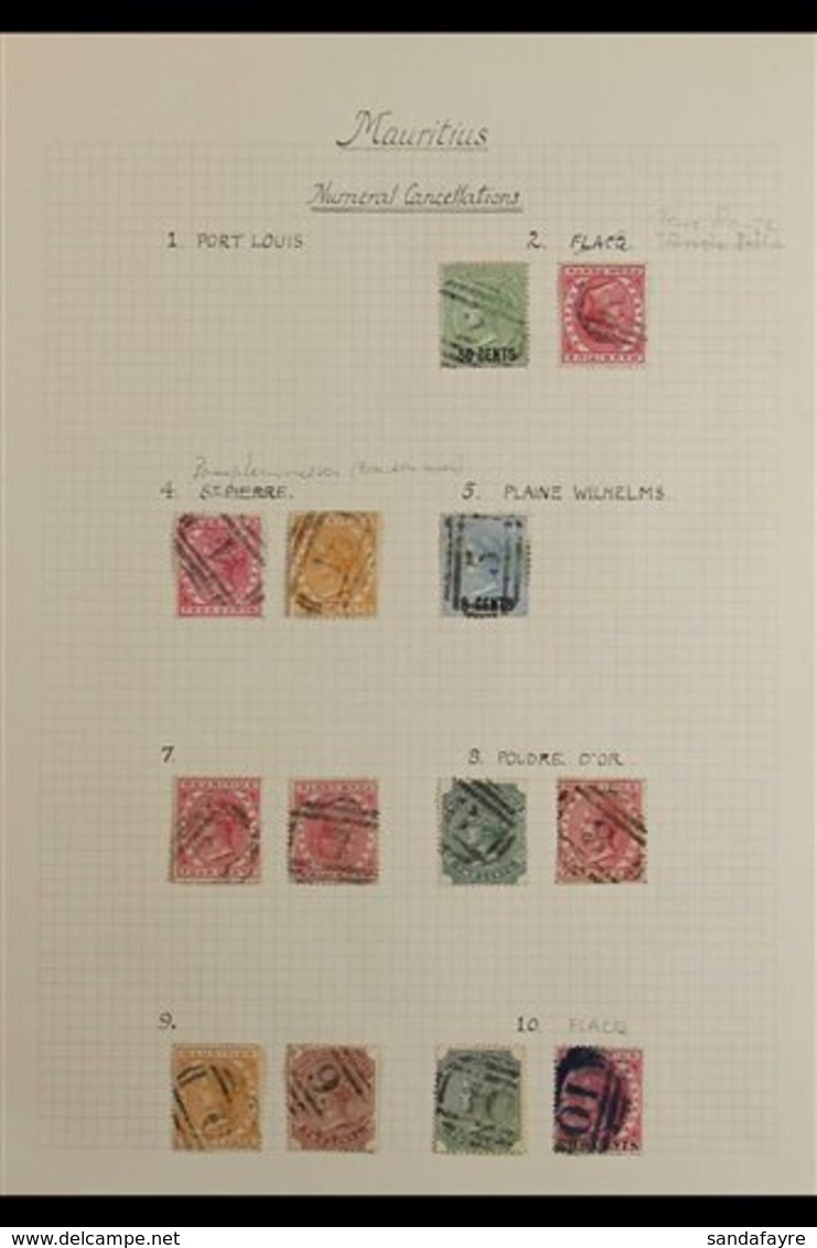 NUMERAL CANCELS COLLECTION 1878-91 Written Up On Pages, Clear To Superb Strikes Between 2 And 41, With 2 (2), 4 (2), 5,  - Maurice (...-1967)