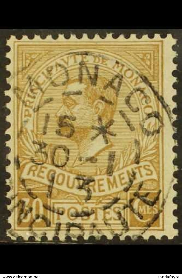 POSTAGE DUE 1910 30c Bistre, SG D38 Or Yvert 10, Very Fine Used With Neat Cds Cancellation. For More Images, Please Visi - Autres & Non Classés