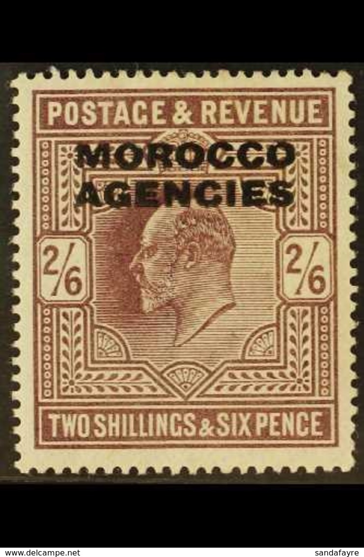 BRITISH CURRENCY 1907-13 Somerset House KEVII 2s6d Dull Reddish Purple, SG 41, Very Fine Mint. For More Images, Please V - Autres & Non Classés