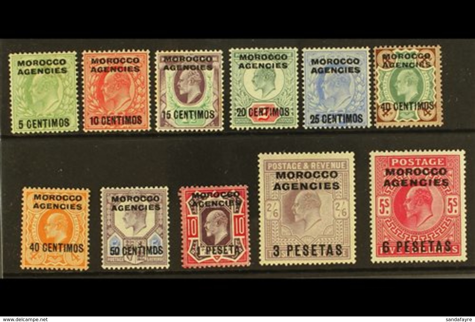 SPANISH CURRENCY 1907-12 KEVII Definitive Set To 6p On 5s, SG 112/22, Fine Mint (11 Stamps) For More Images, Please Visi - Autres & Non Classés