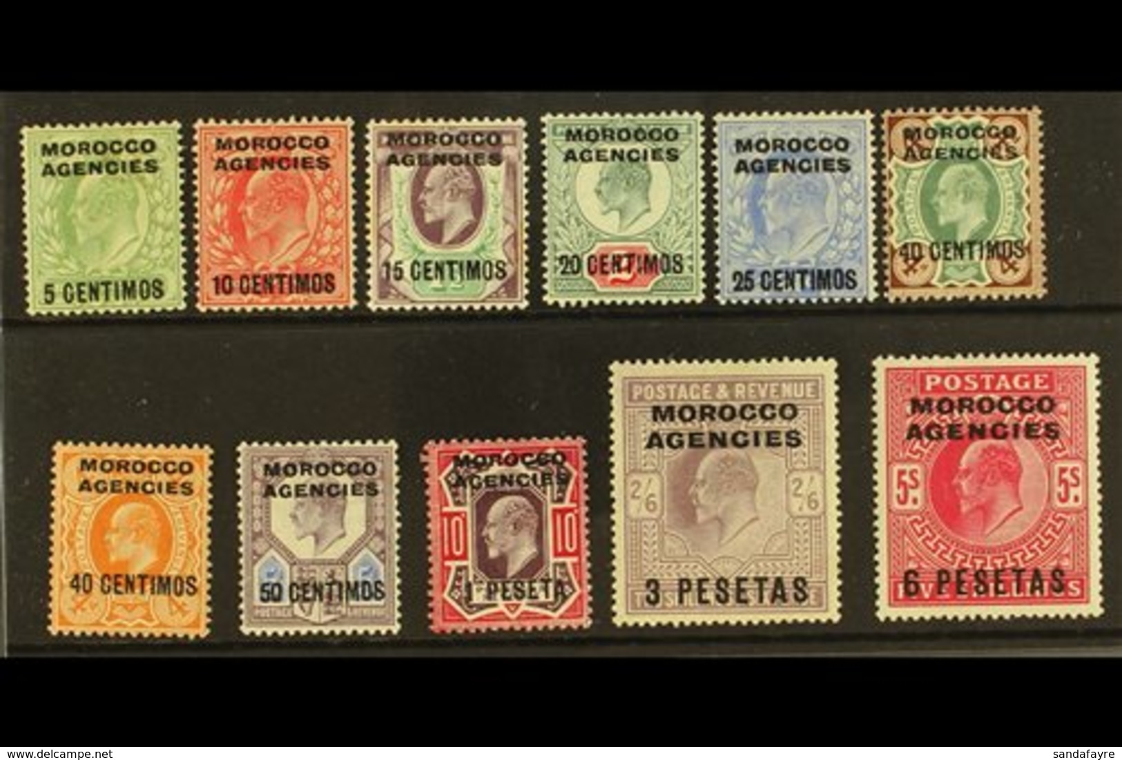 SPANISH CURRENCY 1907-12 KEVII Definitive Set To 6p On 5s, SG 112/22, Fine Mint (11 Stamps) For More Images, Please Visi - Andere & Zonder Classificatie