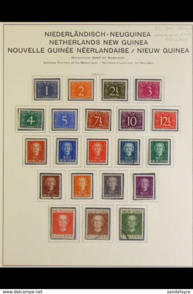 NETHERLANDS NEW GUINEA 1950-62 All Different Collection On Album Pages, Includes 1950-52 Defin Set Mint Or Used (the 2g  - Autres & Non Classés