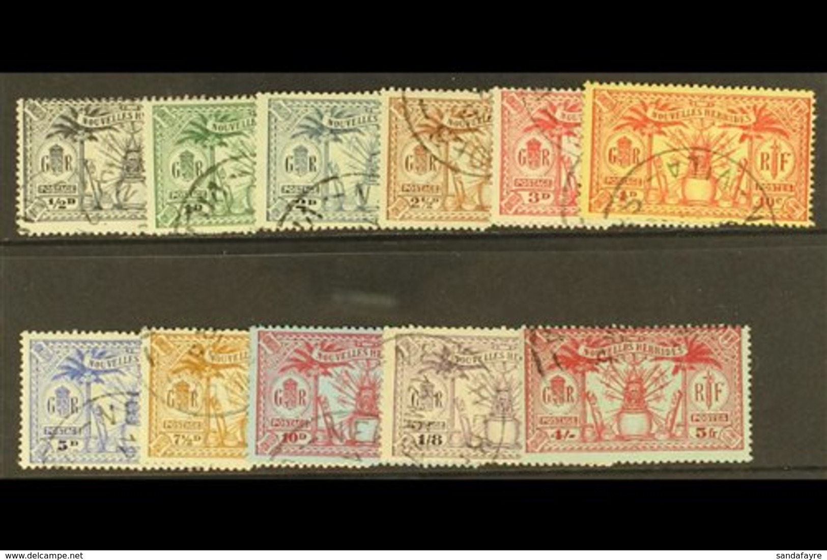 FRENCH 1925 Complete Set, SG F42/52, Fine Cds Used. (11 Stamps) For More Images, Please Visit Http://www.sandafayre.com/ - Other & Unclassified