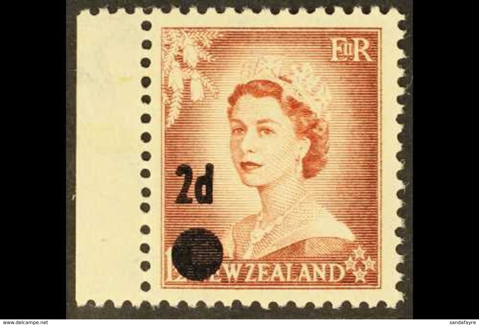 1958 2d On 1½d Brown-purple SURCHARGE ERROR, SG 763b, Never Hinged Mint Marginal Example. For More Images, Please Visit  - Other & Unclassified