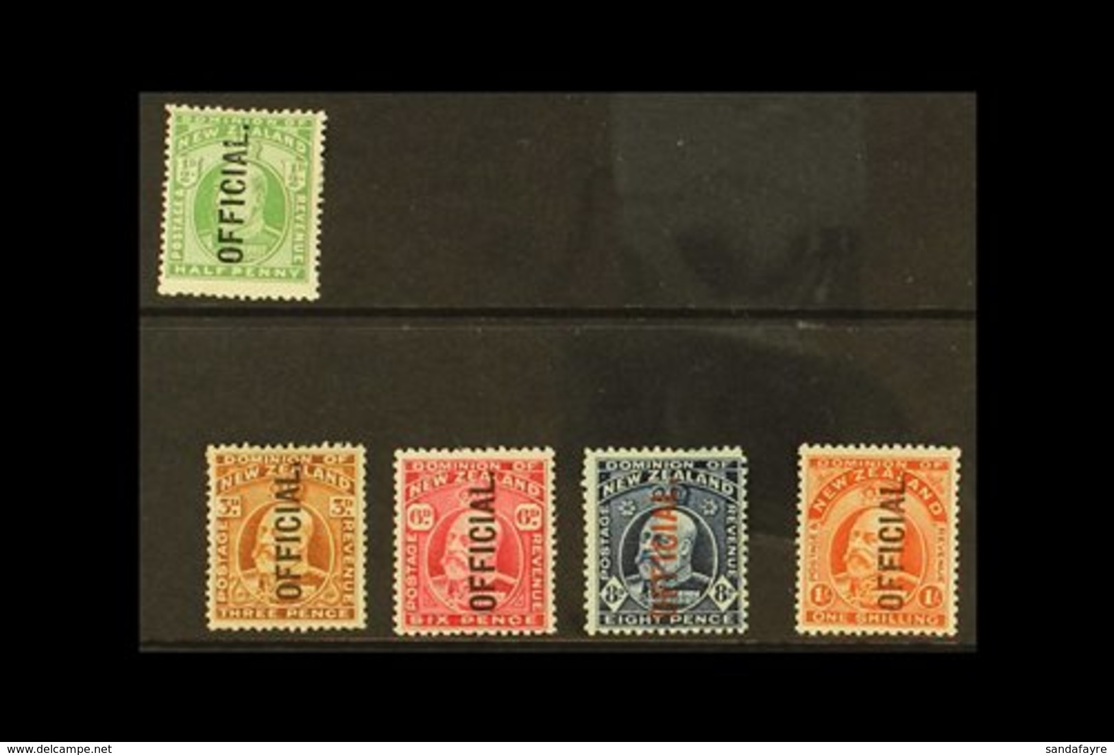 OFFICIALS 1910-16 KEVII ½d Yellow-green & 1910-16 Set Of 4, SG O73, O74/7, Very Fine Mint (5 Stamps). For More Images, P - Altri & Non Classificati
