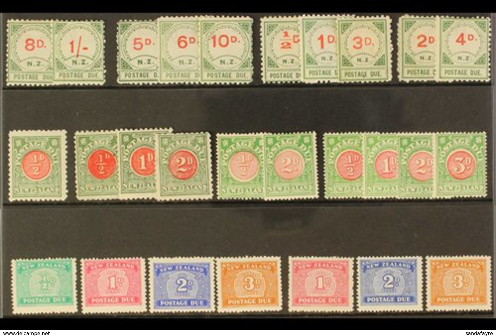 POSTAGE DUES 1899-1949 MINT COLLECTION Presented On A Stock Card That Includes 1899-1900 8d & 1s, 5d, 6d & 10d "Small D" - Andere & Zonder Classificatie