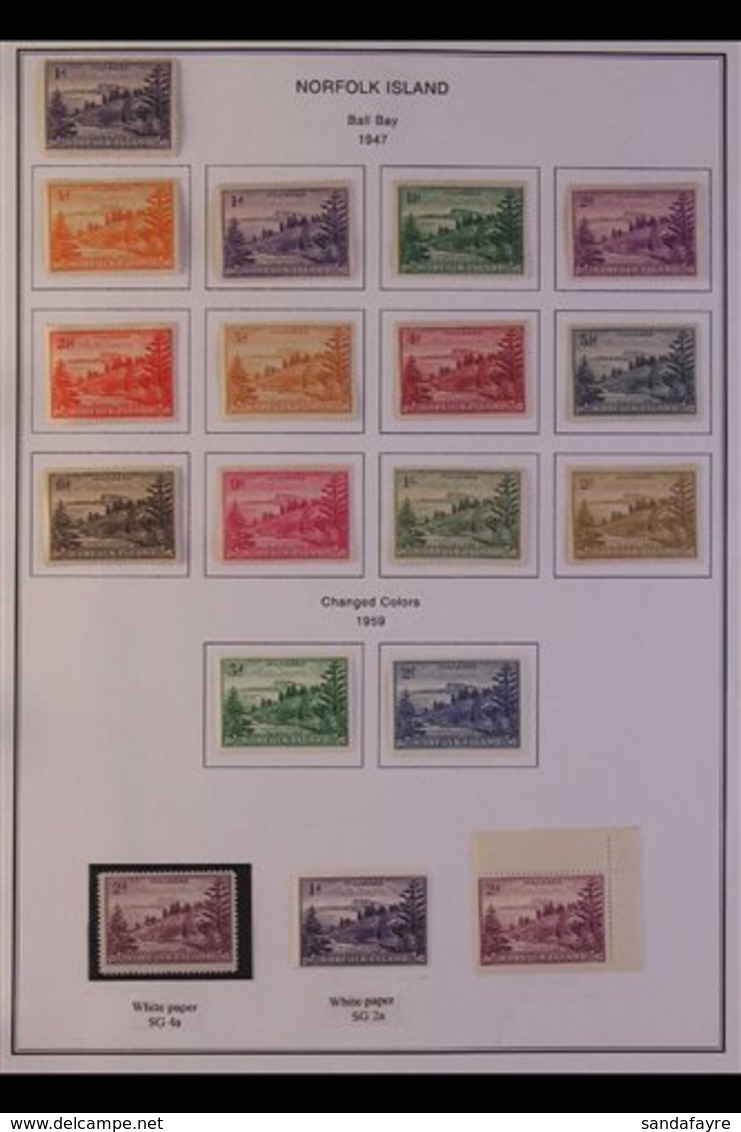 1947-1999 VERY FINE MINT / NHM COLLECTION. An Attractive, Comprehensive Collection In A Printed Album, Apparently Comple - Norfolkinsel