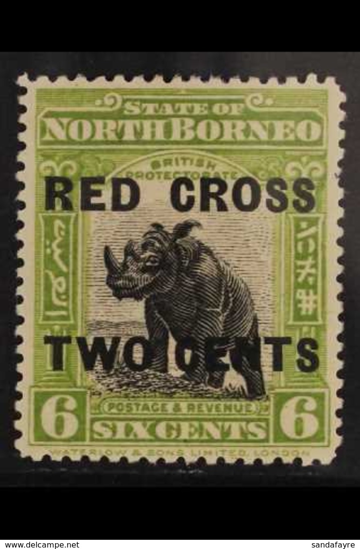 1918 6c + 2c Olive Red Cross, Variety "perf 14½-15, SG 221a, Very Fine Mint. For More Images, Please Visit Http://www.sa - Borneo Del Nord (...-1963)