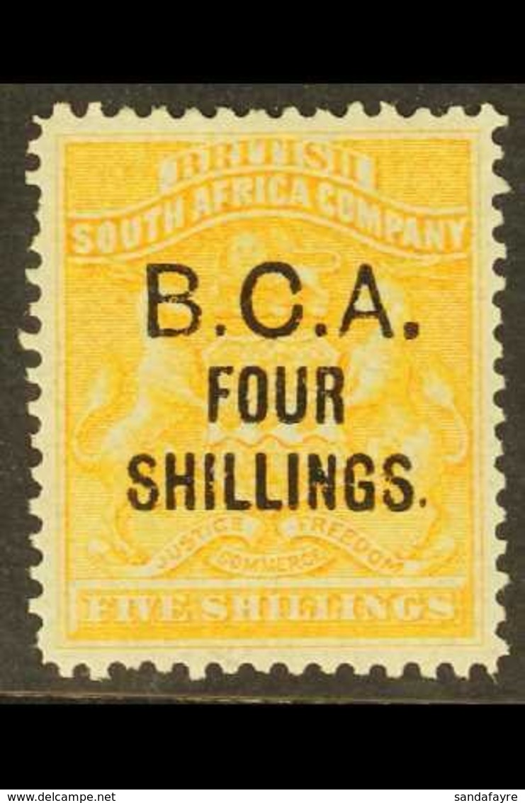 1892-93 4s On 5s Orange-yellow, SG 19, Very Fine Mint. For More Images, Please Visit Http://www.sandafayre.com/itemdetai - Nyassaland (1907-1953)
