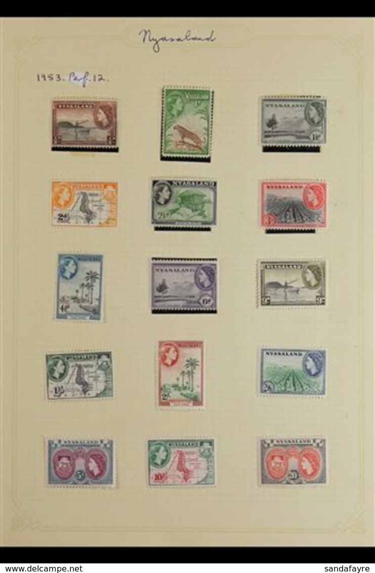 1934-1969 INTERESTING "OLD TIME" COLLECTION. An Original, Unpicked, Mint & Used Collection Presented On A Variety Of Alb - Nyasaland (1907-1953)