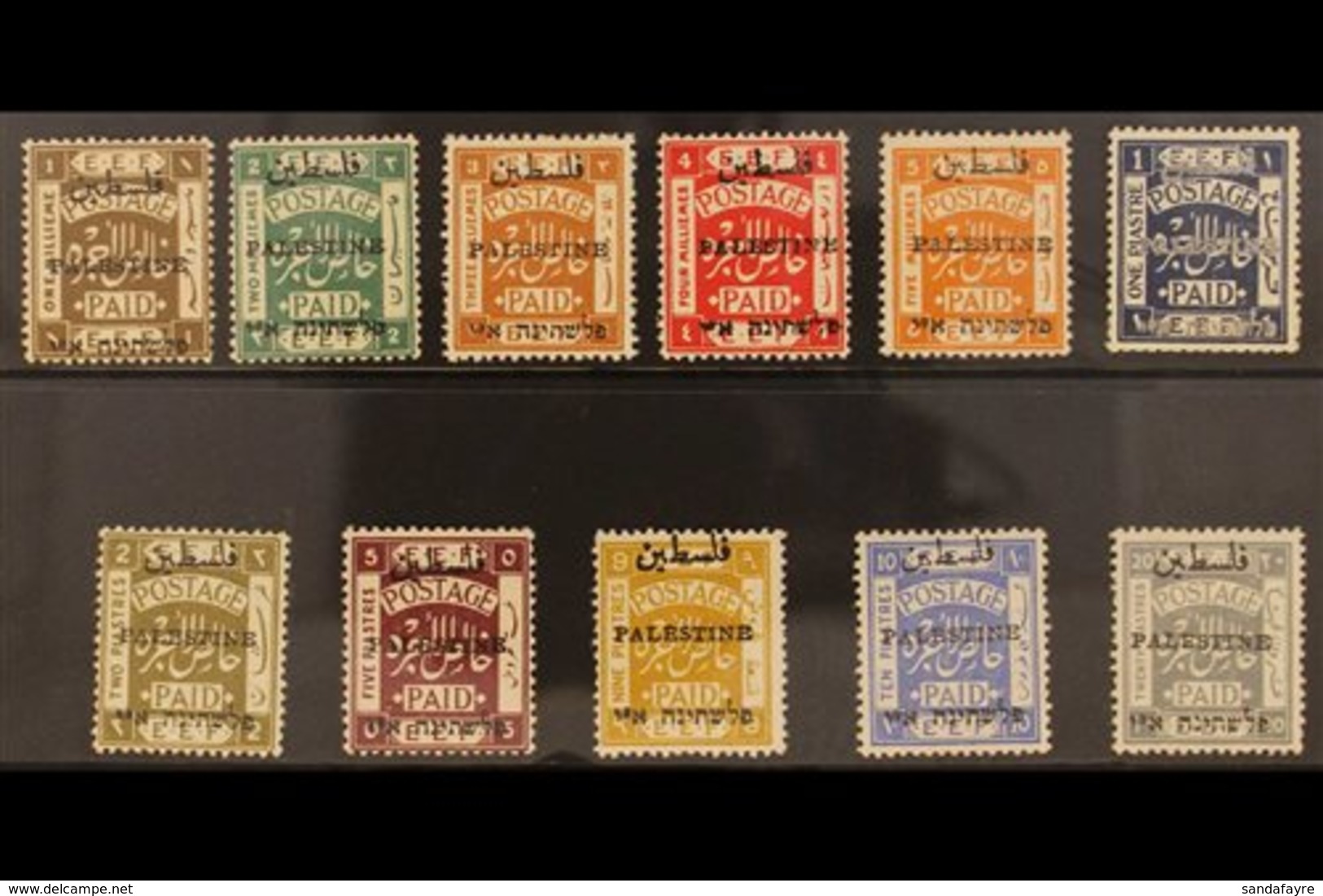 1921 Complete Set, Perf 15 X 14, Ovptd Type 6a, SG 47/57, Very Fine Mint. (11 Stamps) For More Images, Please Visit Http - Palestine