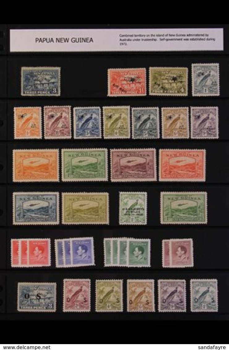 1910-2001 MINT & USED COLLECTION / ACCUMULATION Begins With Range Of NEW GUINEA With 1939 Airmails To 4d Mint, 1931 "O S - Papoea-Nieuw-Guinea