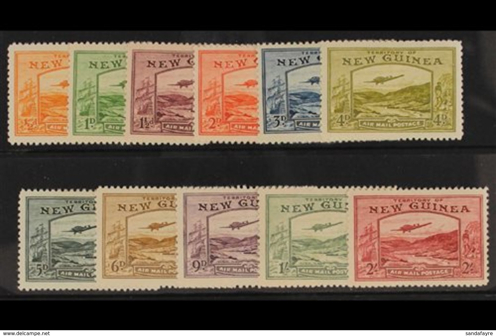 1939 Goldfields Airmail Set Complete To 2s, SG 212/222, Very Fine Mint. (11 Stamps) For More Images, Please Visit Http:/ - Papoea-Nieuw-Guinea