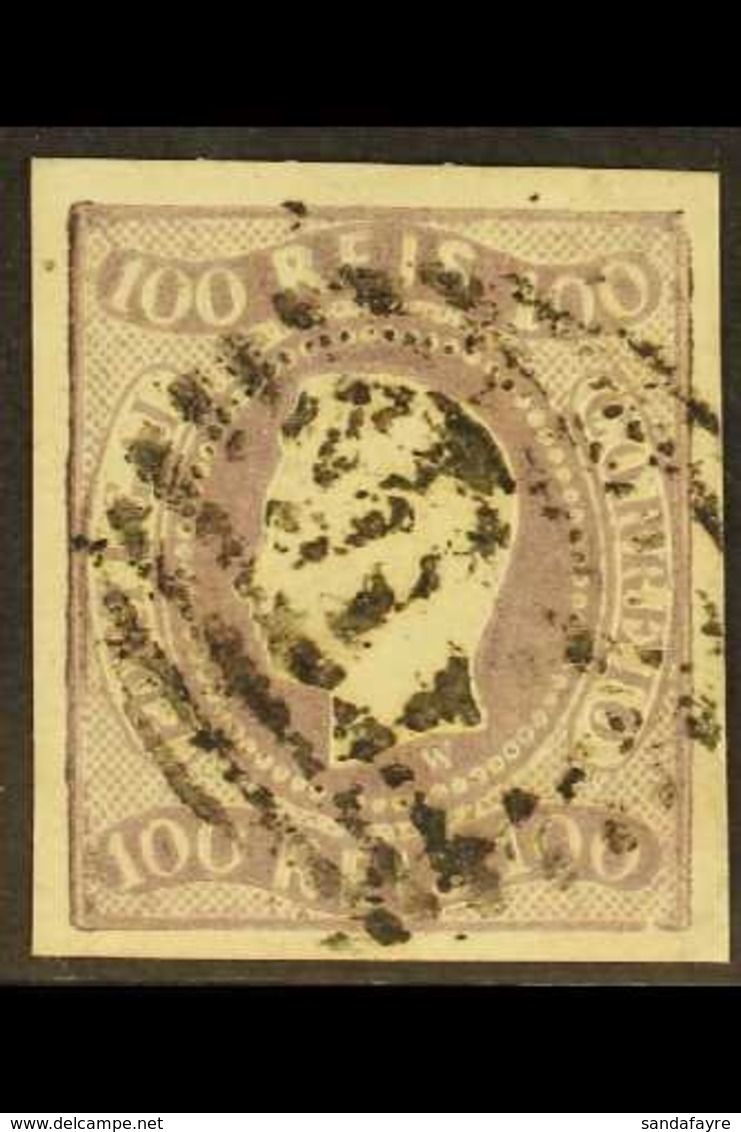 1866 100r Dull Purple, Imperf, Curved Label, SG 45, Very Fine Used. For More Images, Please Visit Http://www.sandafayre. - Other & Unclassified