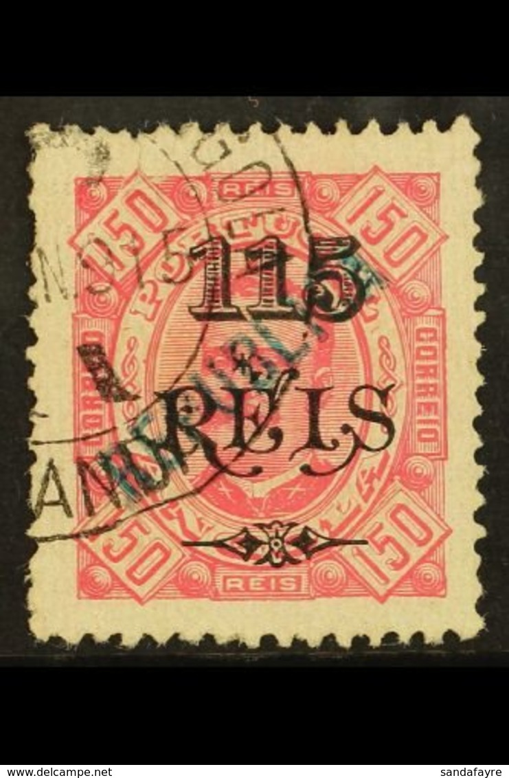 ANGOLA 1914 115r On 150r, SG 241, Cds Used, Some Ragged Perfs At Left, Complete With ISPP Photo Certificate For More Ima - Autres & Non Classés