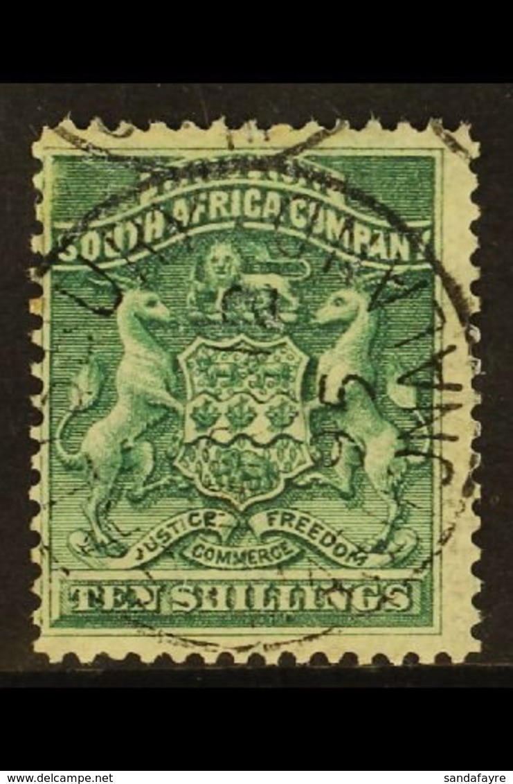 1892-93 10s Deep Green Arms, SG 9, Neat Salisbury/Mashonaland MR 12 1895 Cds. For More Images, Please Visit Http://www.s - Other & Unclassified