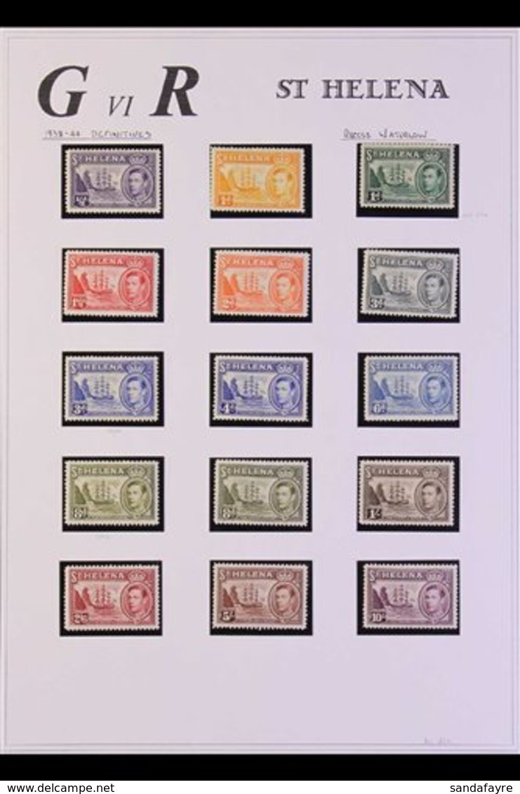 1937-49 FINE MINT COLLECTION Includes 1938-44 Complete Definitive Set With Most Being Never Hinged (incl 2s6d, 5s, And 1 - Sint-Helena