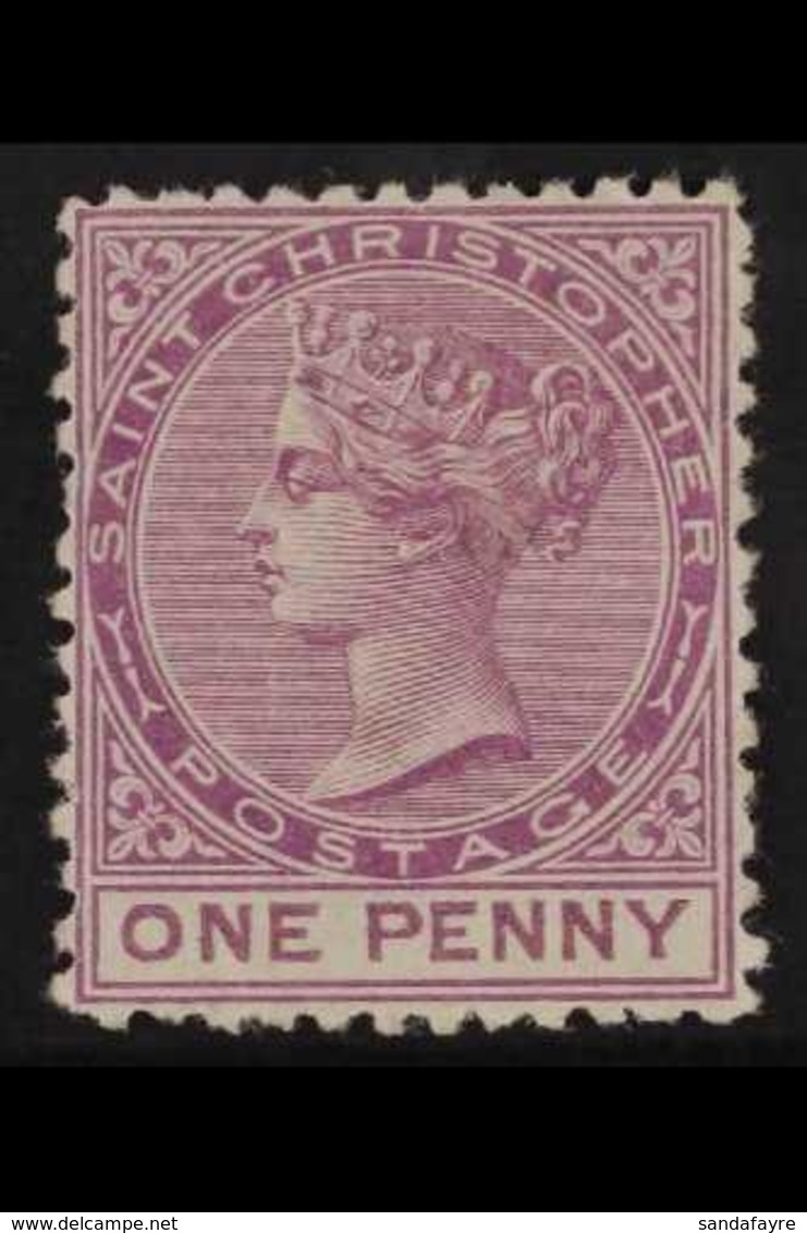 1871 1d Magenta, SG 2, Fine Mint. For More Images, Please Visit Http://www.sandafayre.com/itemdetails.aspx?s=648367 - St.Cristopher-Nevis & Anguilla (...-1980)