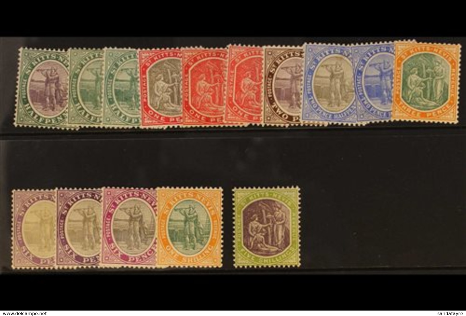 1905-18 Complete Set, SG 11/21, Plus Additional ½d, 1d And 6d (2) Listed Shades, Fine Mint. (15) For More Images, Please - St.Kitts And Nevis ( 1983-...)