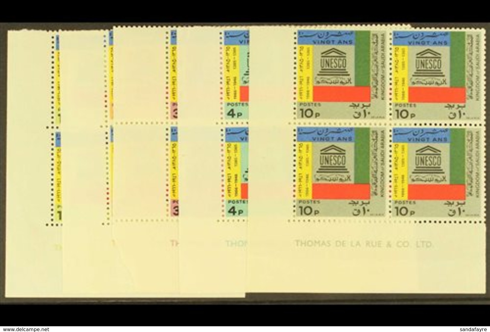 1966 20th Anniv Of UN Orgs, SG 650/654, In Superb Never Hinged Mint Corner Blocks Of 4. (20 Stamps) For More Images, Ple - Saudi-Arabien