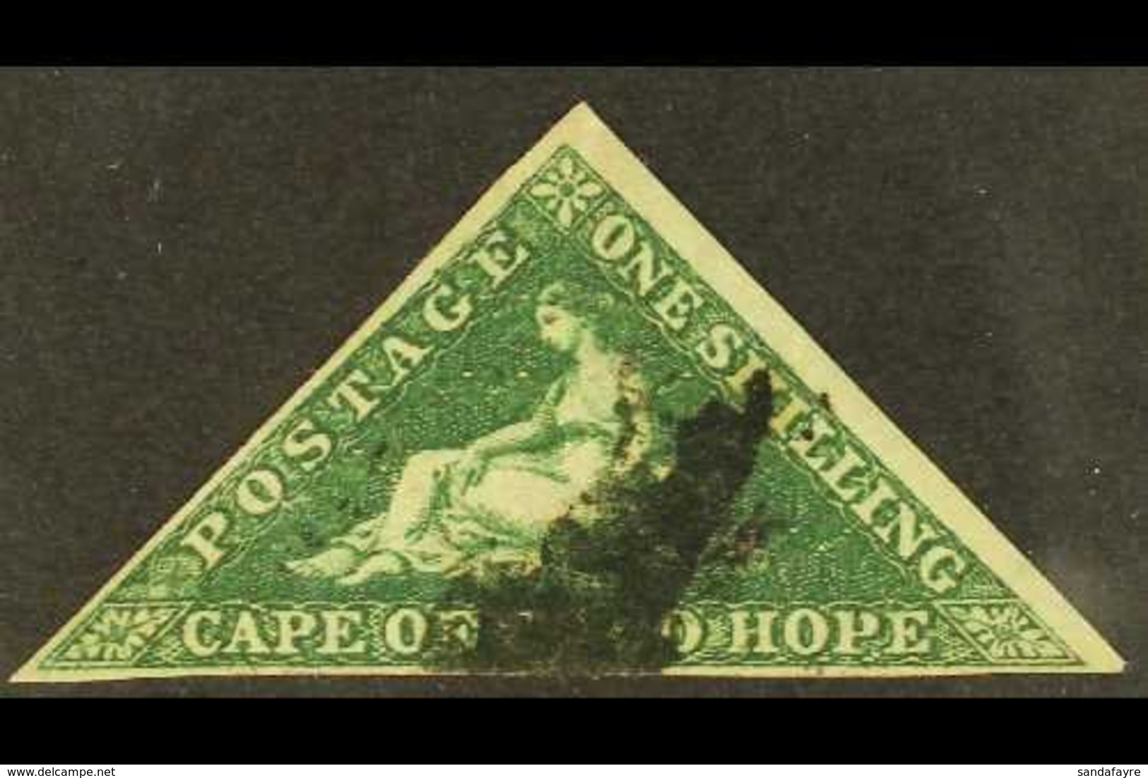 CAPE OF GOOD HOPE 1855 1s Deep Dark Green, SG 8b, Good Used With Clear Margins And Strong Colour, Heavyish Cancel Though - Ohne Zuordnung