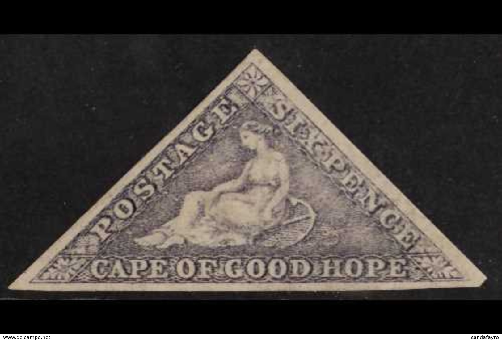CAPE OF GOOD HOPE. 1862 6d Slate-lilac On Blued Paper, SG 7c, Mint With 3 Good Margins, Lovely Original Colour. A Beauty - Unclassified