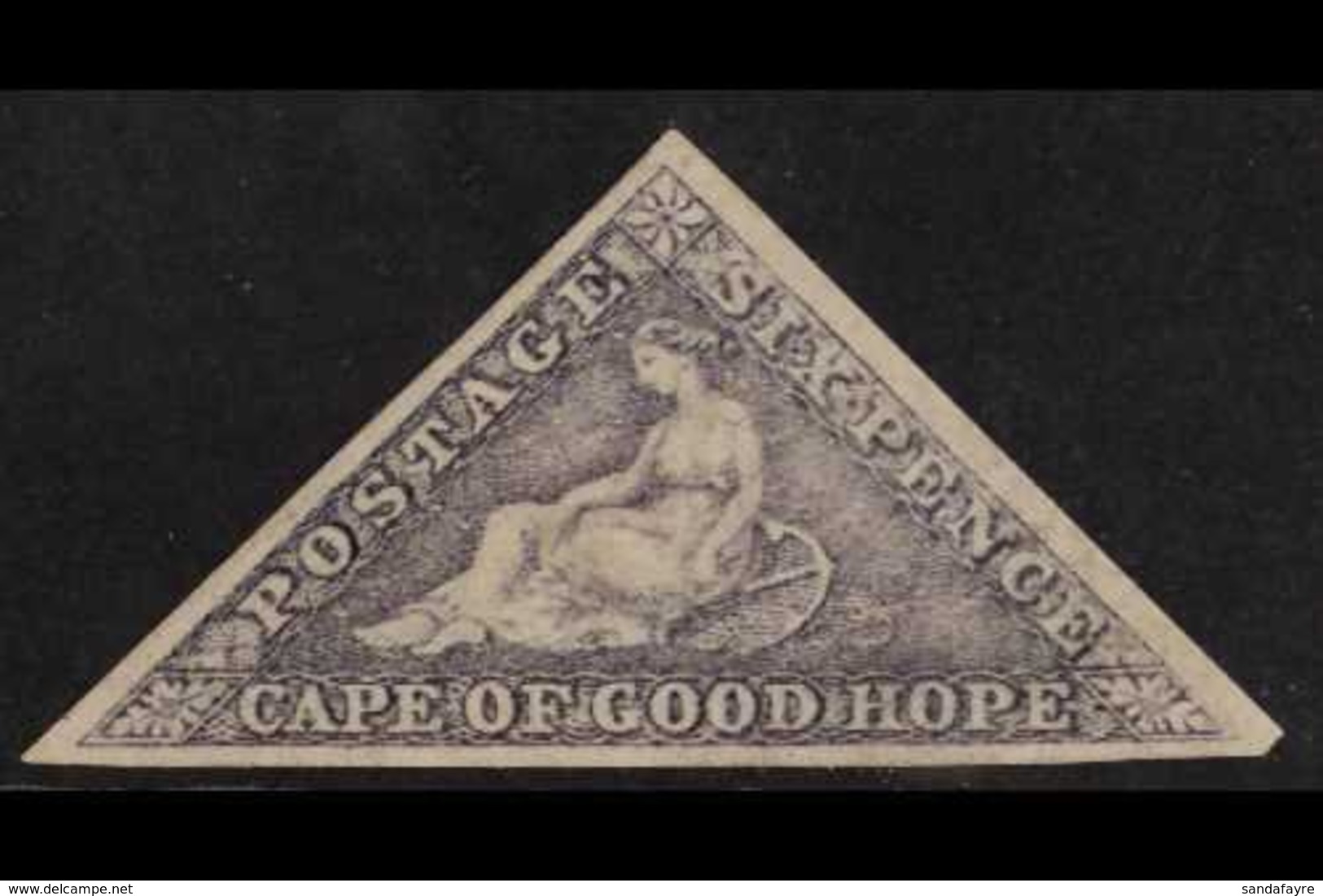 CAPE OF GOOD HOPE. 1862 6d Slate-lilac On Blued Paper, SG 7c, Mint With 3 Good Margins, Lovely Original Colour. A Beauty - Ohne Zuordnung