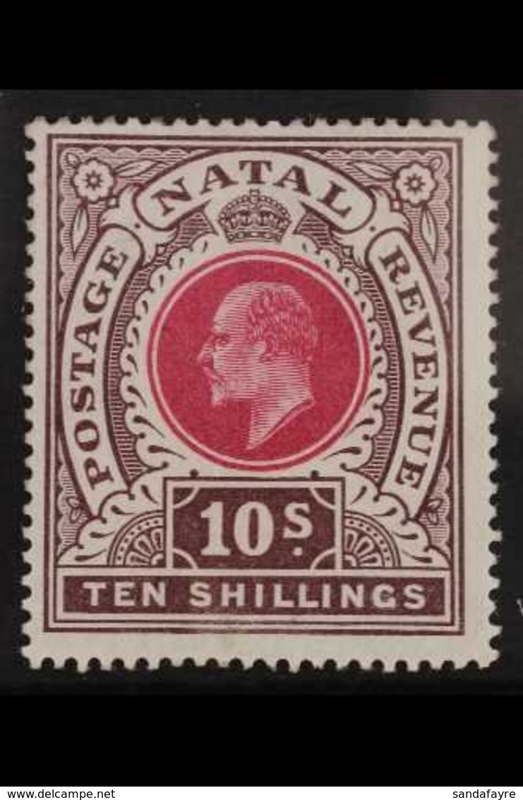 NATAL 10s Deep Rose And Chocolate, Ed VII, SG 141, Very Fine Mint. For More Images, Please Visit Http://www.sandafayre.c - Sin Clasificación