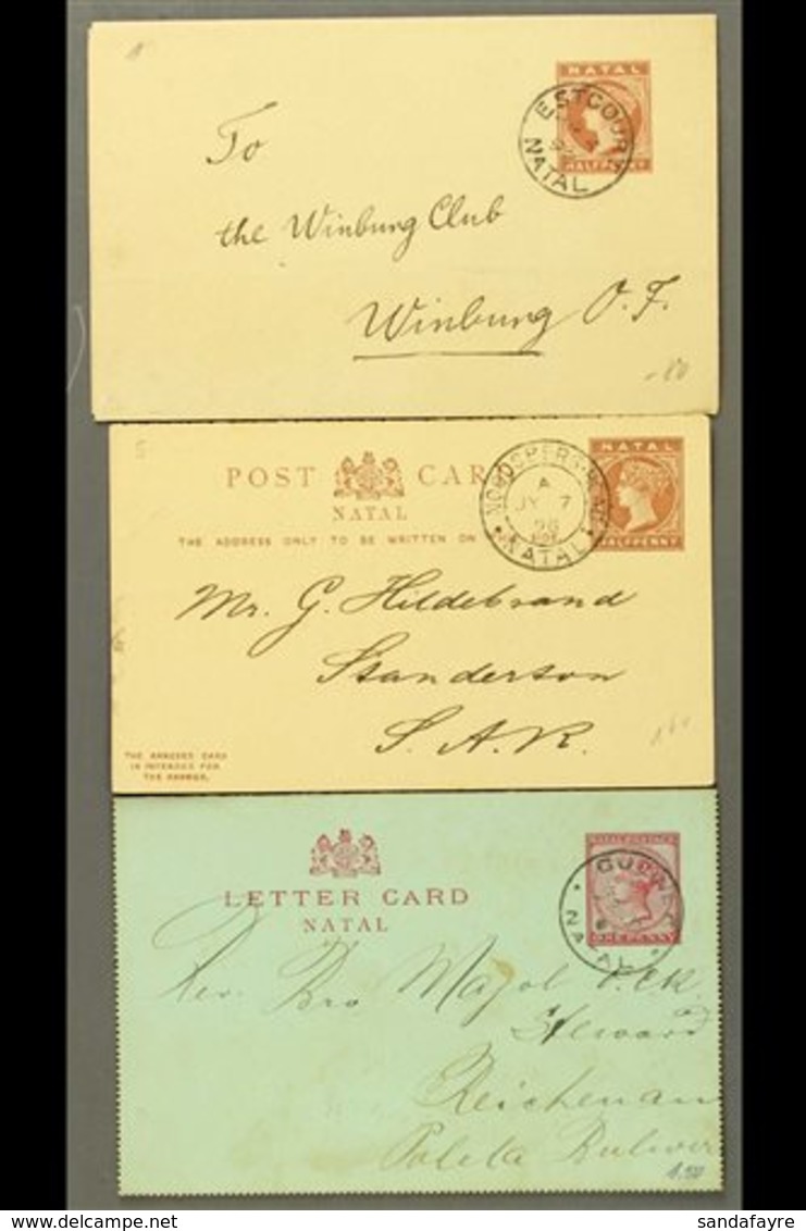 NATAL An Attractive Range Of Used Postal Stationery From Smaller Offices, With 1892 ESTCOURT On ½d Wrapper; 1898 NOODSBE - Ohne Zuordnung