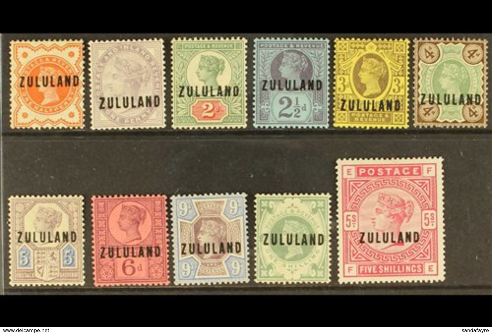 ZULULAND 1888-93 Complete Overprints On GB Set, SG 1/11, Very Fine Mint, A Lovely Set. (11 Stamps) For More Images, Plea - Sin Clasificación