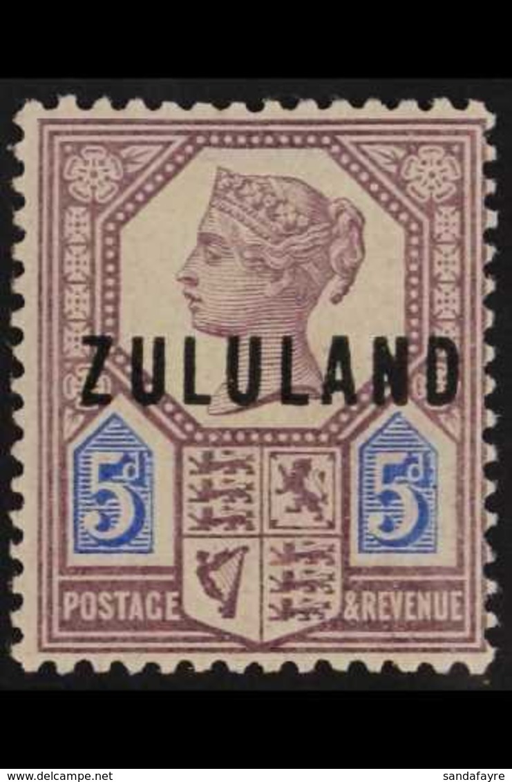 ZULULAND 1888-93 5d Dull Purple & Blue, SG 7, Very Fine Mint. For More Images, Please Visit Http://www.sandafayre.com/it - Non Classés