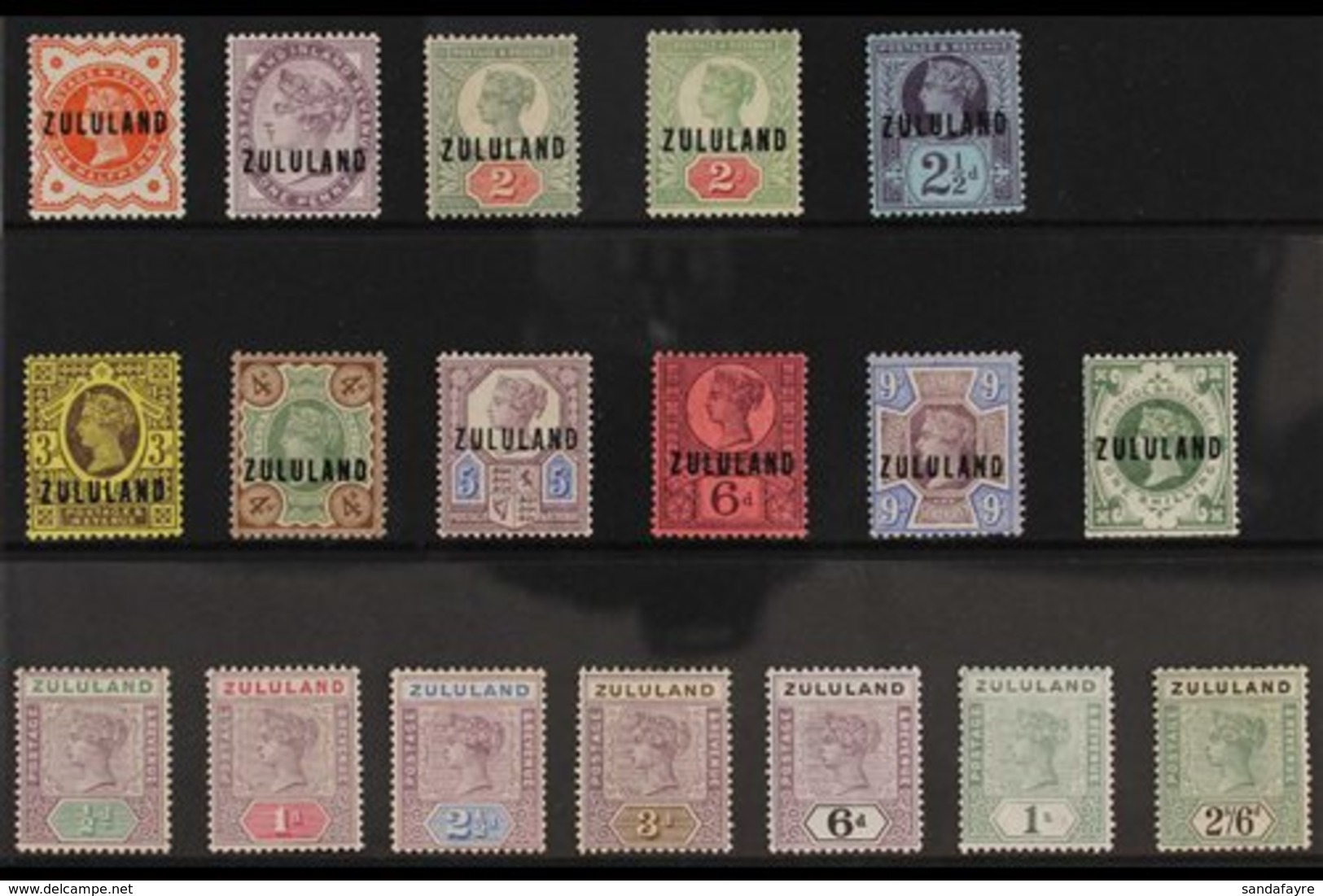 ZULULAND 1888-96 MINT / UNUSED COLLECTION Includes 1888-93 All Values To 1s (2½d & 3d No Gum), 1894-6 Complete To 2s6d ( - Non Classés