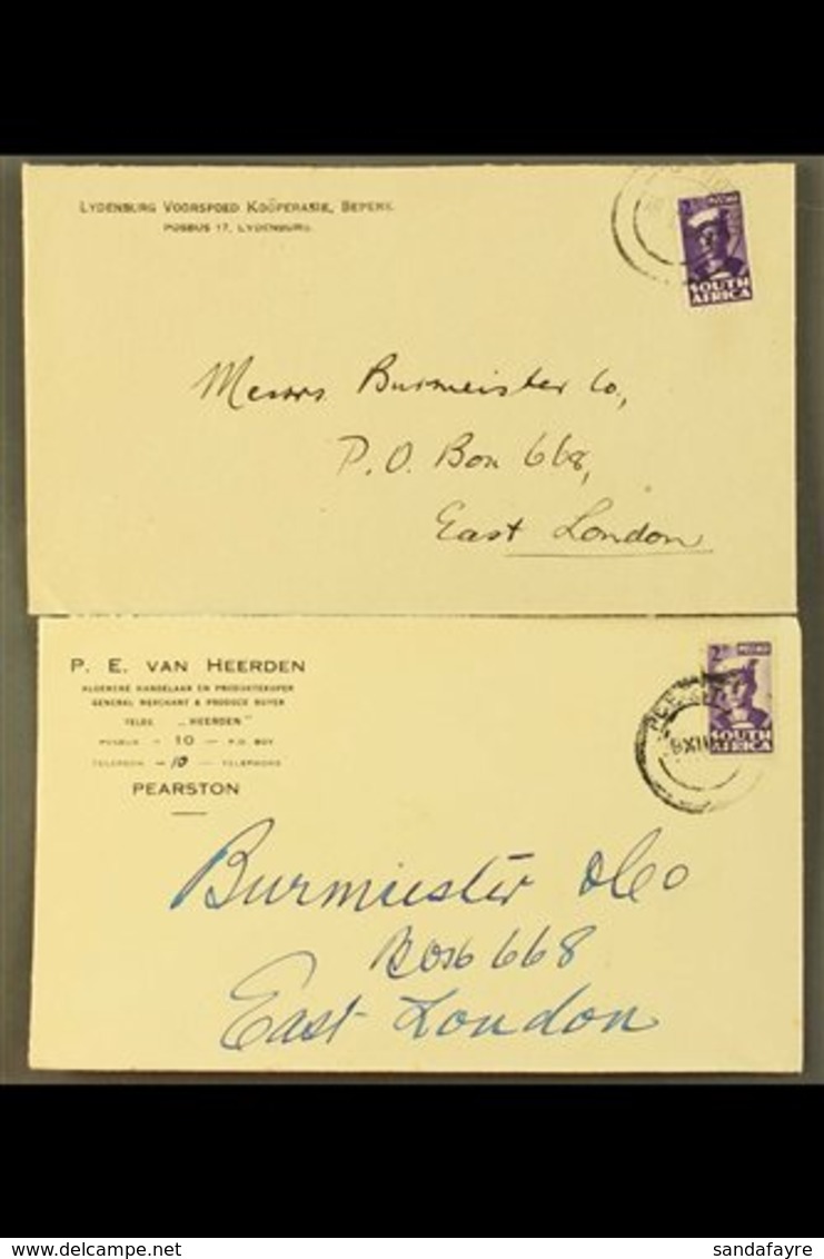 1940's DOCTOR BLADE VARIETIES ON COVERS. A Group Of Commercial Covers Bearing 1942-44 2d War Effort (SG 100) Single Stam - Non Classés