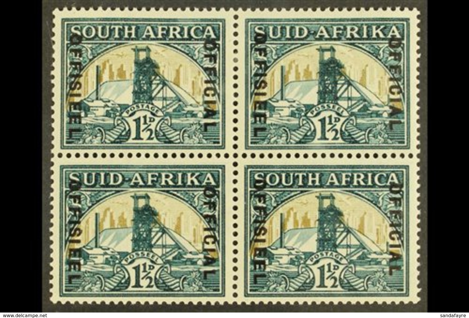 OFFICIAL 1935-49 1½d (wmk Inverted), SG O22, Mint Block Of Four, The Lower Pair Never Hinged. For More Images, Please Vi - Unclassified