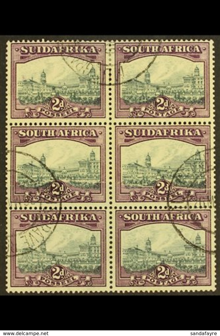 UNION VARIETY 1930-44 2d Slate-grey & Deep Lilac, Watermark Upright, JOINED PAPER VARIETY In A Block Of 6 (join On Middl - Unclassified