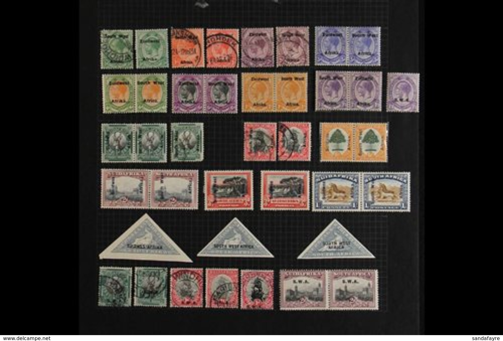 1923-54 MINT & USED OLD AUCTION LOT. A Most Useful Range Presented On A Variety Of Album Pages, At A Glance (in Correct  - South West Africa (1923-1990)