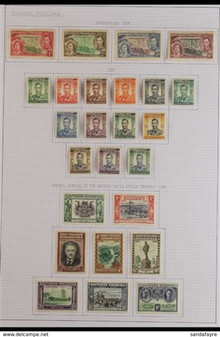 1937-64 FINE MINT COLLECTION A Complete KGVI Collection, SG 36/70 Followed By The First Two Large Definitive Sets Of Que - Rodesia Del Sur (...-1964)