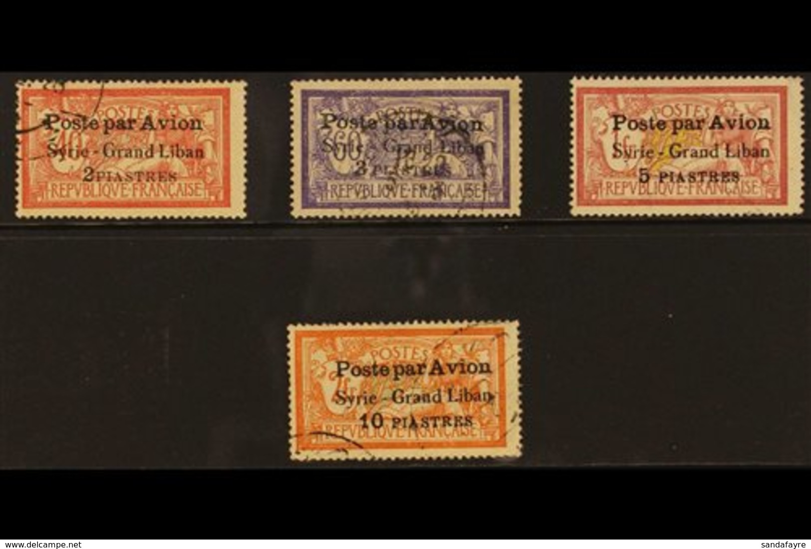 1923 Airmail Set Complete, SG 114/117, Very Fine Used. (4 Stamps) For More Images, Please Visit Http://www.sandafayre.co - Syrie