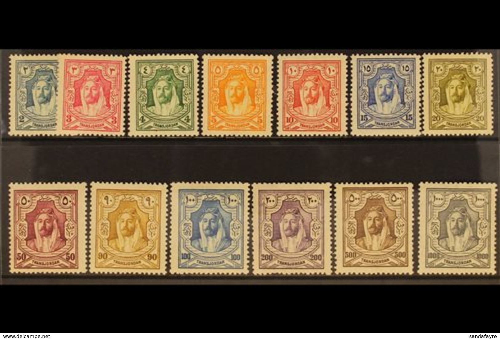 1927-29 Emir Definitive Complete Set, SG 159/71, Fine Mint (13 Stamps) For More Images, Please Visit Http://www.sandafay - Giordania