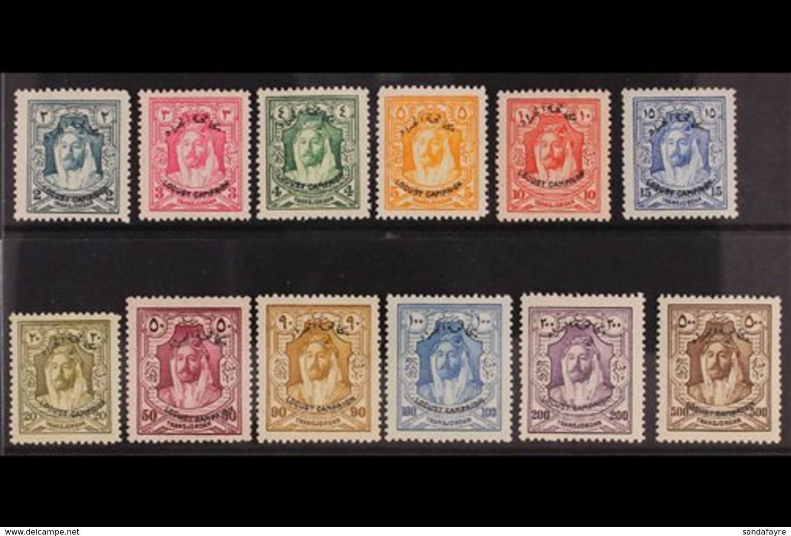 1930 "Locust Campaign" Overprints Complete Set, SG 183/94, Very Fine Mint, Fresh. (12 Stamps) For More Images, Please Vi - Jordania