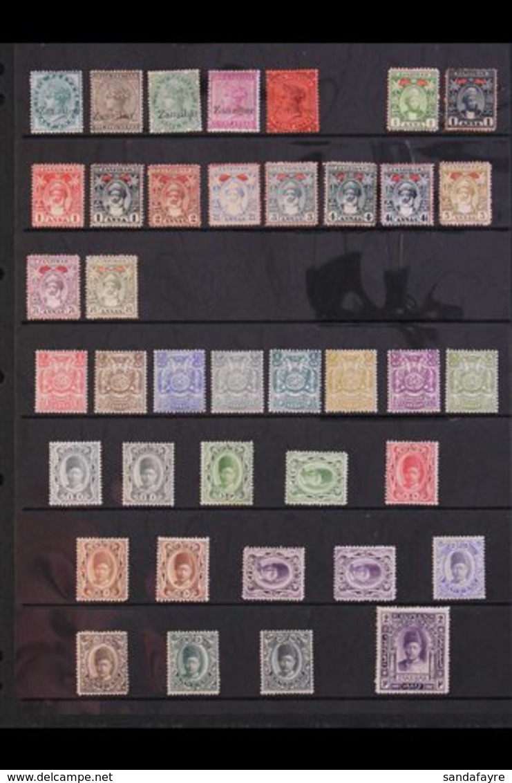 1895-1954 MINT COLLECTION. An ALL DIFFERENT Mint Collection Presented On Stock Pages That Includes 1895 India Ovpts To 1 - Zanzibar (...-1963)