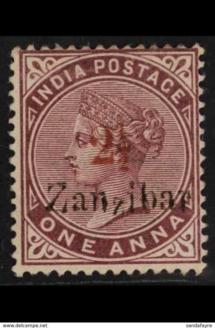 1895-8 "2½" In Red On 1a Plum, SG 32, Very Fine Mint. For More Images, Please Visit Http://www.sandafayre.com/itemdetail - Zanzibar (...-1963)