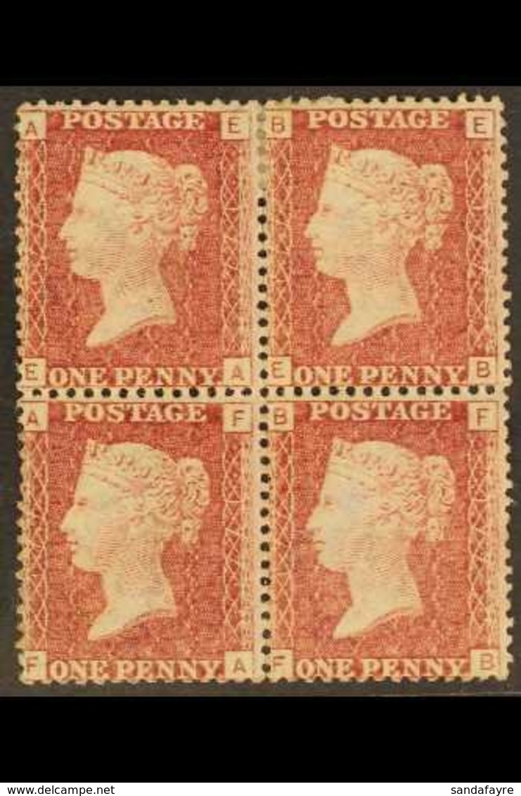 1864-79 1d Red, Plate 177, BLOCK OF FOUR, SG 43/4, Very Fine Mint, Lower Pair Never Hinged Mint, Good Centring. For More - Otros & Sin Clasificación