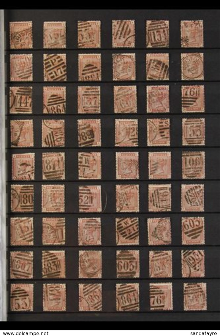 1880-81 1d COMPLETE SHEET RECONSTRUCTION. 1d Venetian Red, SG 166, Used 'AA' To 'TL' Complete Sheet Reconstruction On St - Other & Unclassified