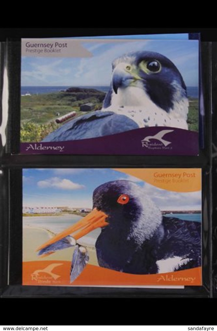 ALDERNEY 1998-2009. PRESTIGE BOOKLET COLLECTION, All Different, Complete & Post Office Fresh Presented In Protective Slo - Autres & Non Classés