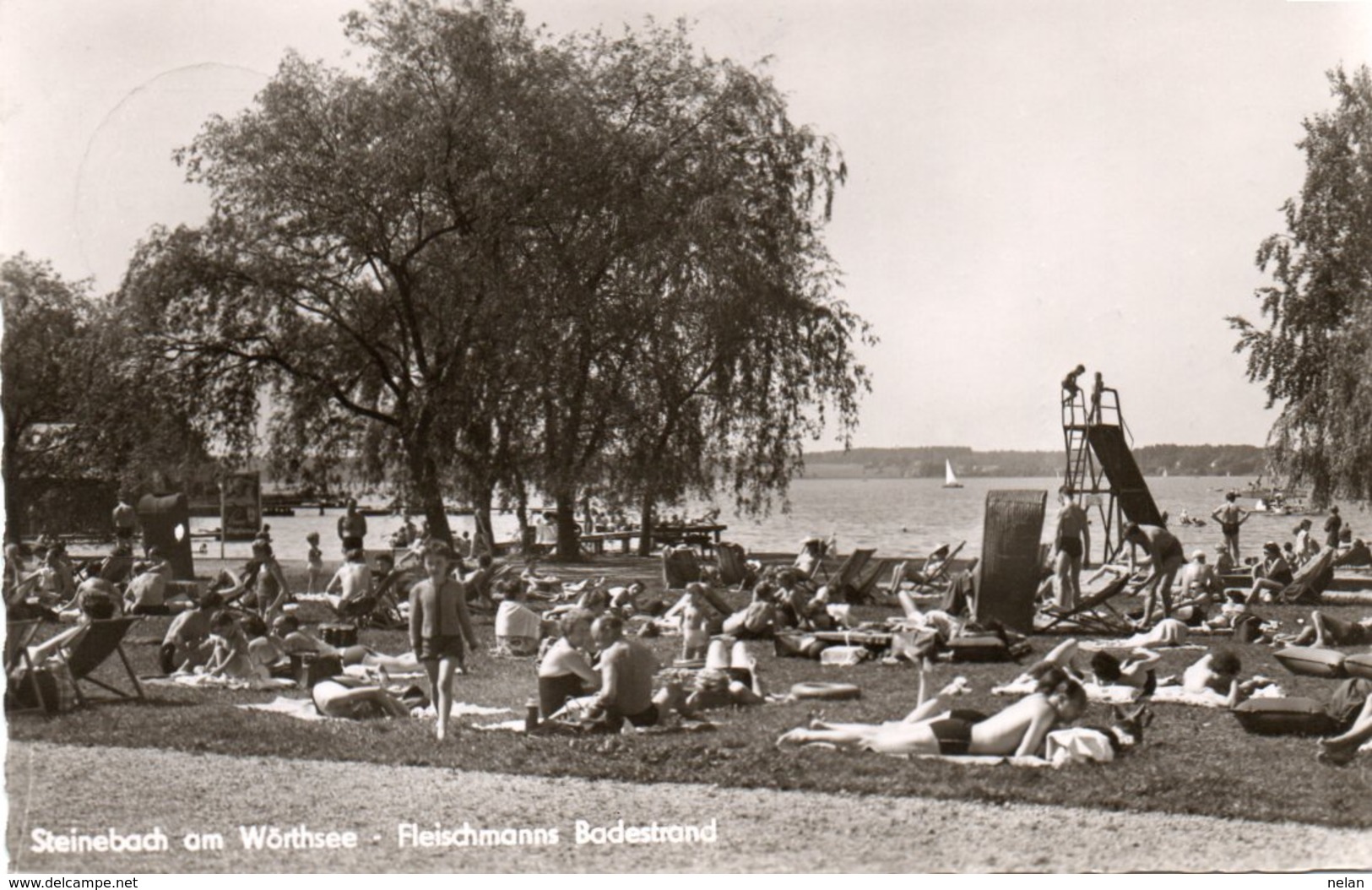 STEINEBACH AM WORTHSEE-FLEISCHMANNS BADESTRAND- VIAGGIATA 1960  -REAL PHOTO - Starnberg