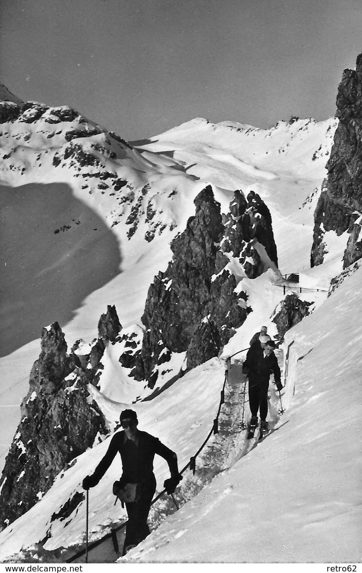 STRELAPASS → Skitourengruppe Unterwegs, Fotokarte Ca.1950 - Autres & Non Classés